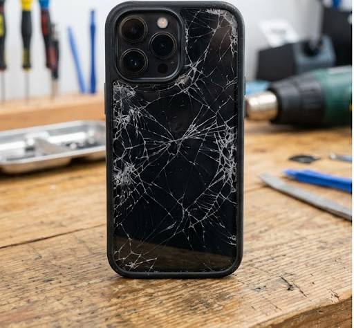 Before cracked screen repair
